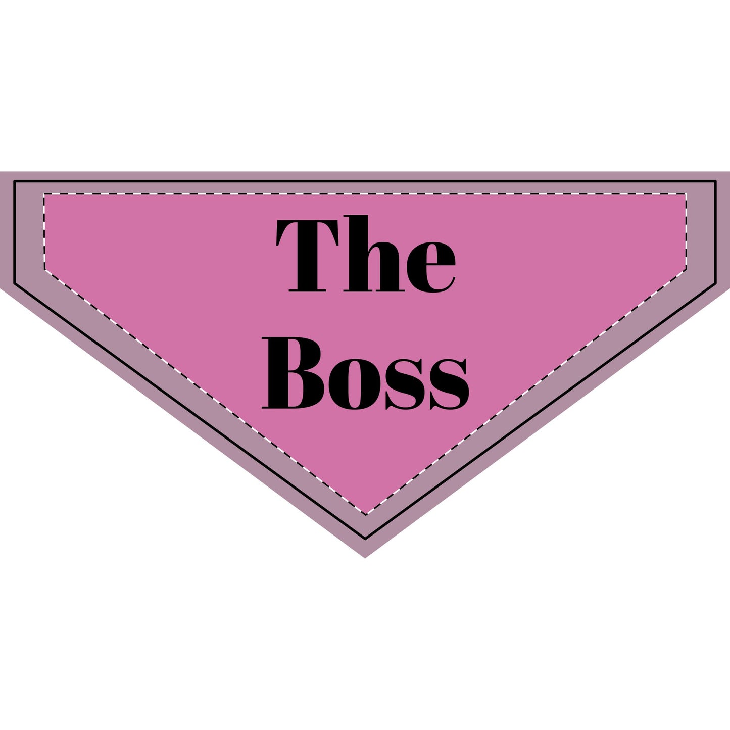 "The Boss" PINK Clip-on Pet Bandana