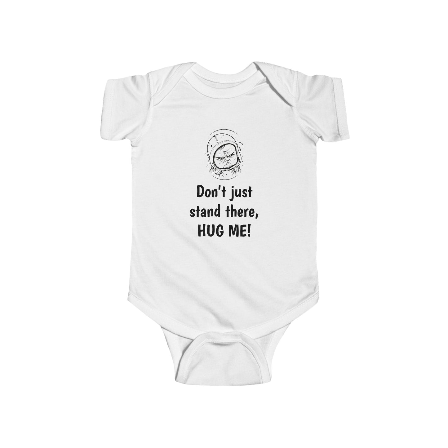 "HUG ME" Infant Fine Jersey Bodysuit