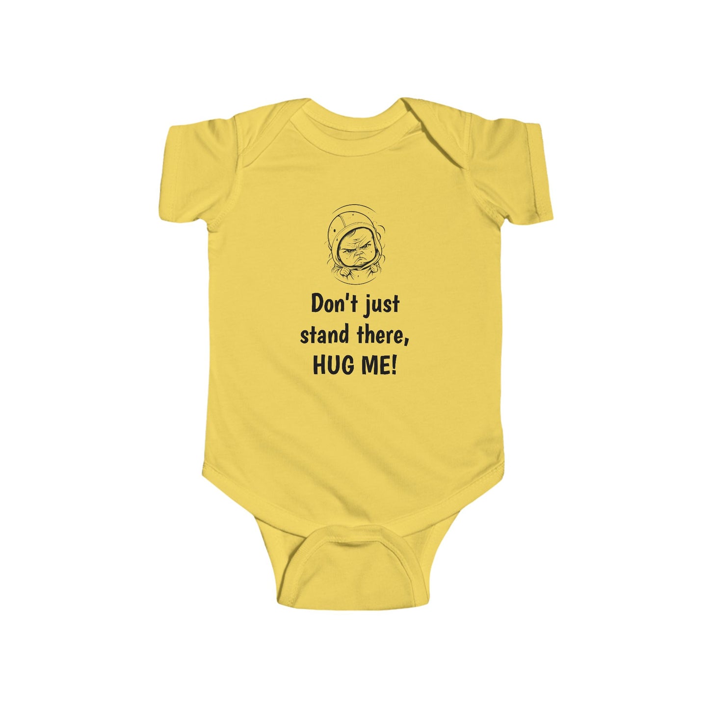 "HUG ME" Infant Fine Jersey Bodysuit