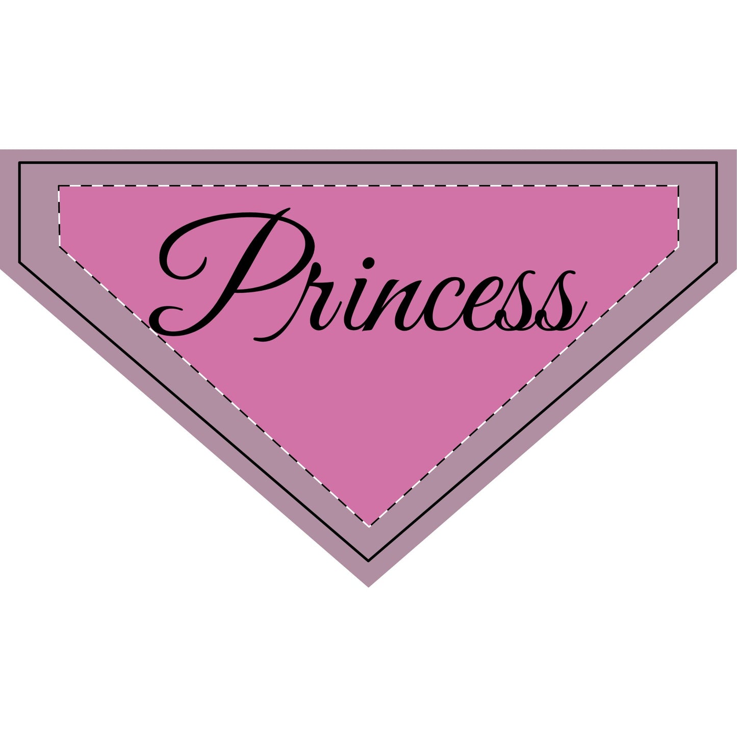 "Princess" PINK Clip-on Pet Bandana