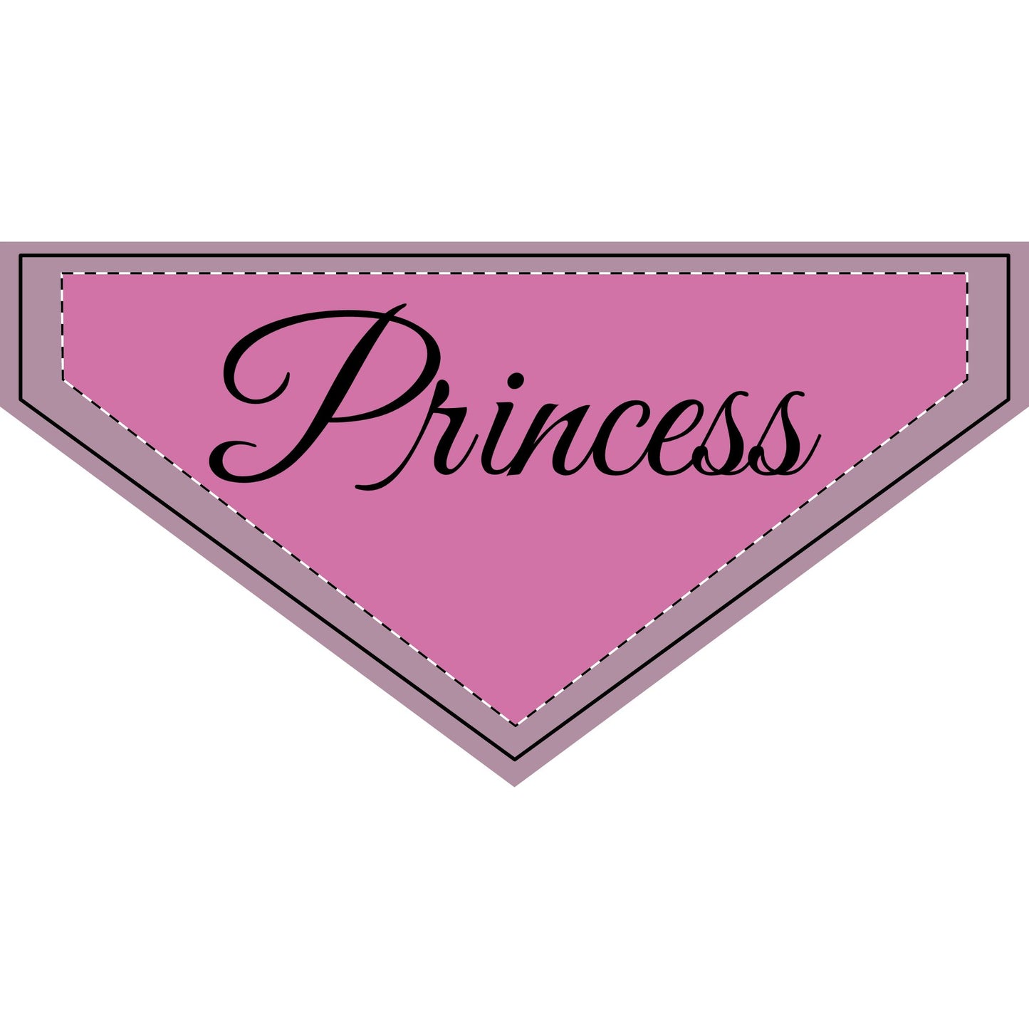 "Princess" PINK Clip-on Pet Bandana