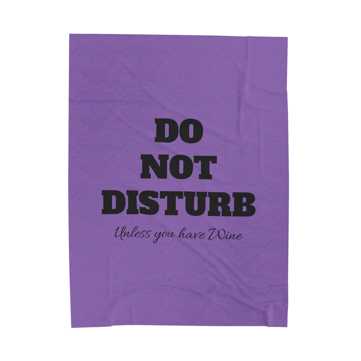 "DND" Velveteen Plush Blanket LIGHT PURPLE (1200mm x 1500mm / 1500mm x 2000mm)