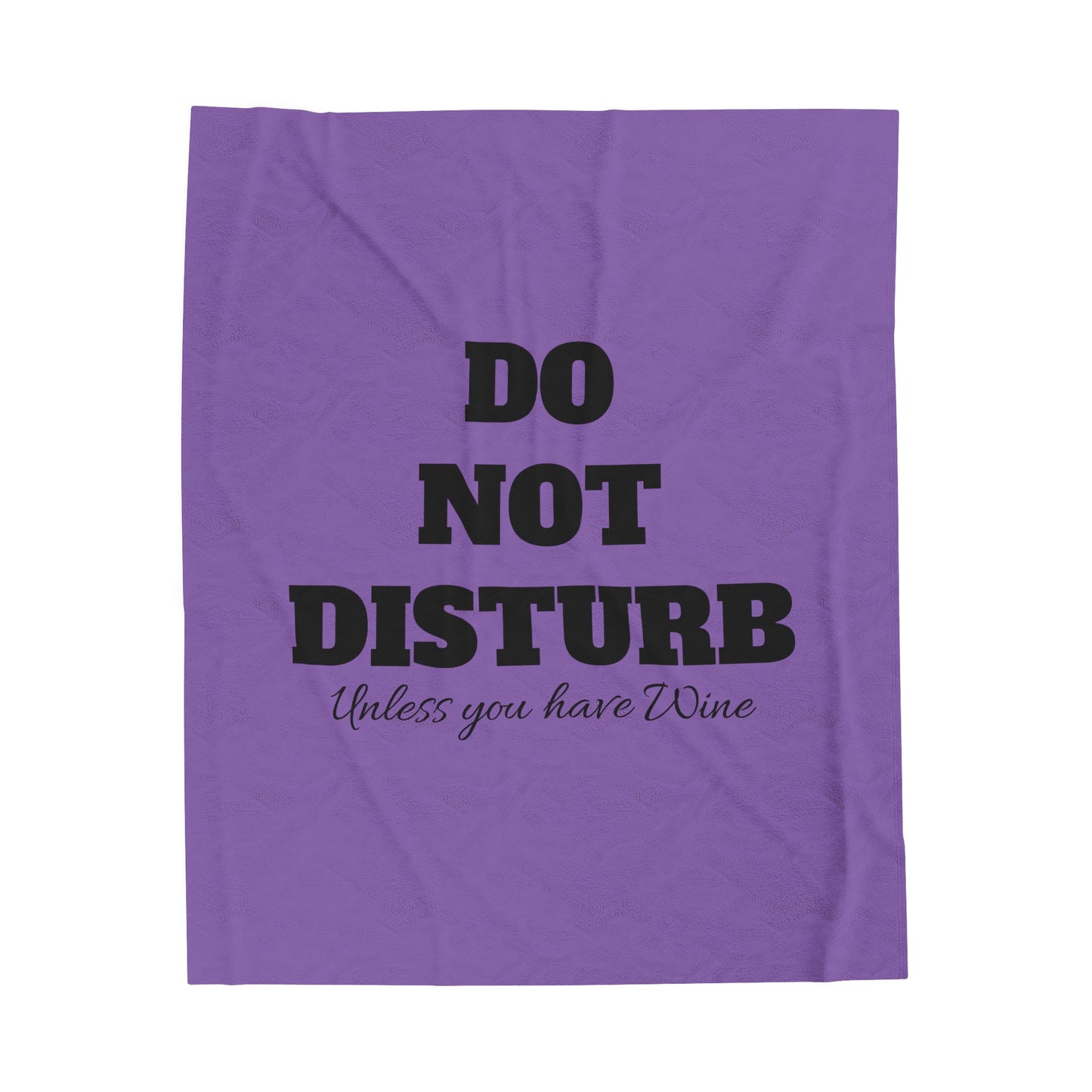 "DND" Velveteen Plush Blanket LIGHT PURPLE (1200mm x 1500mm / 1500mm x 2000mm)