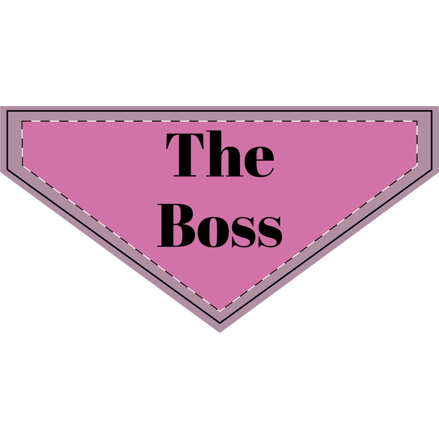 "The Boss" PINK Clip-on Pet Bandana