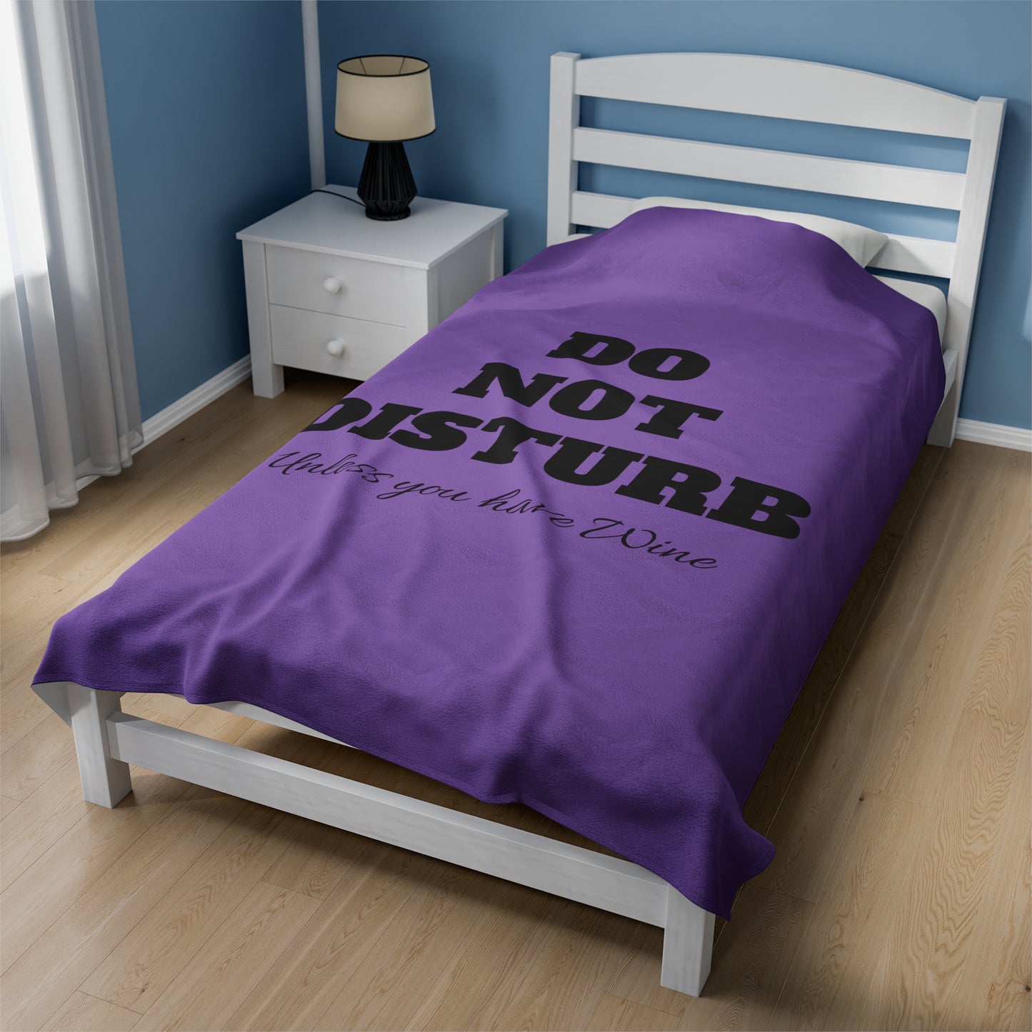 "DND" Velveteen Plush Blanket LIGHT PURPLE (1200mm x 1500mm / 1500mm x 2000mm)