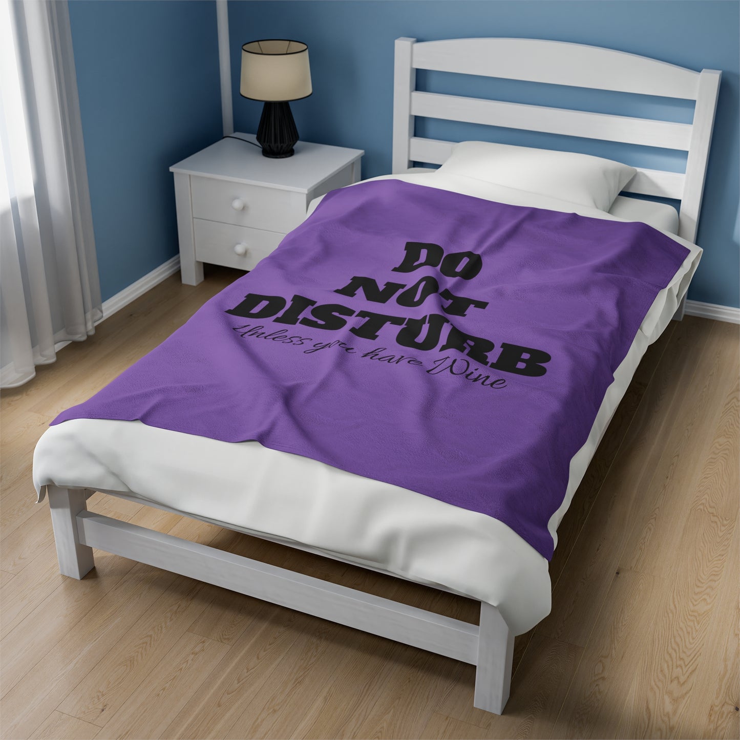 "DND" Velveteen Plush Blanket LIGHT PURPLE (1200mm x 1500mm / 1500mm x 2000mm)