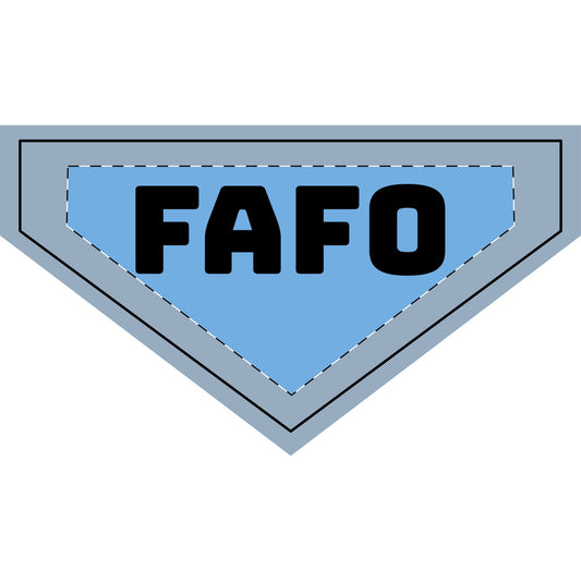 "FAFO" BLUE Clip-on Pet Bandana