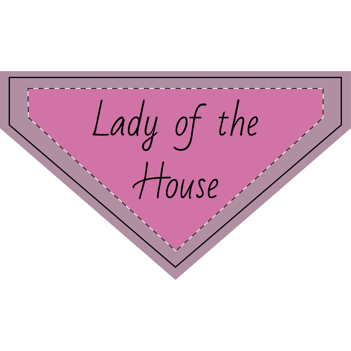 "Lady" PINK Clip-on Pet Bandana