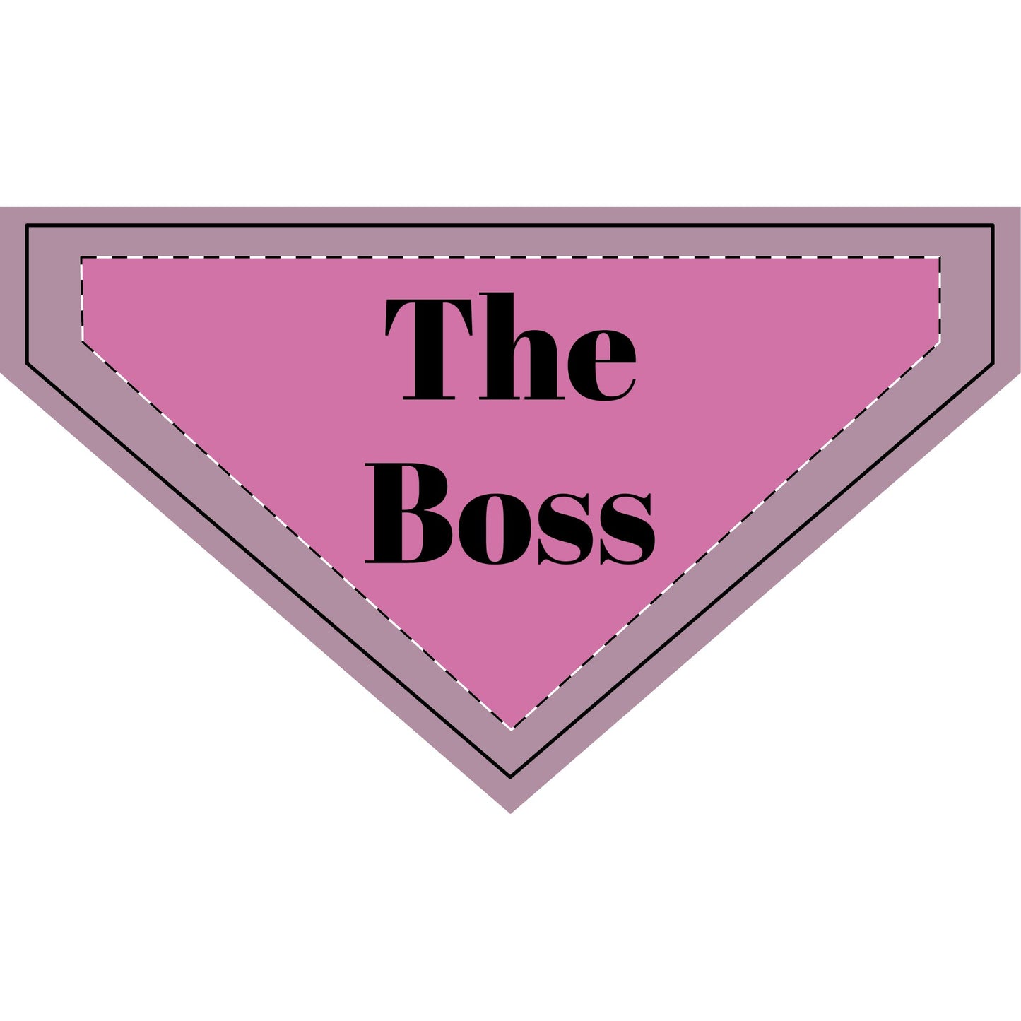 "The Boss" PINK Clip-on Pet Bandana