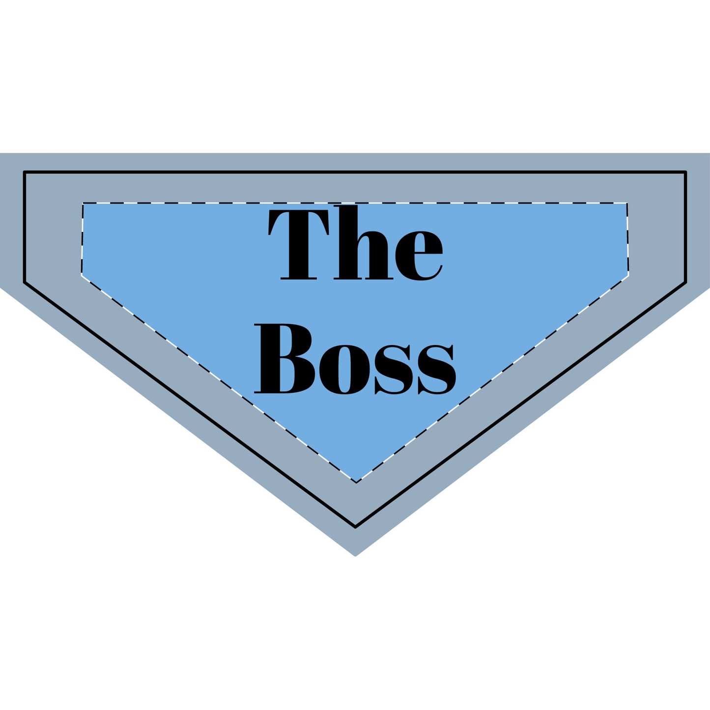 "The Boss" BLUE Clip-on Pet Bandana