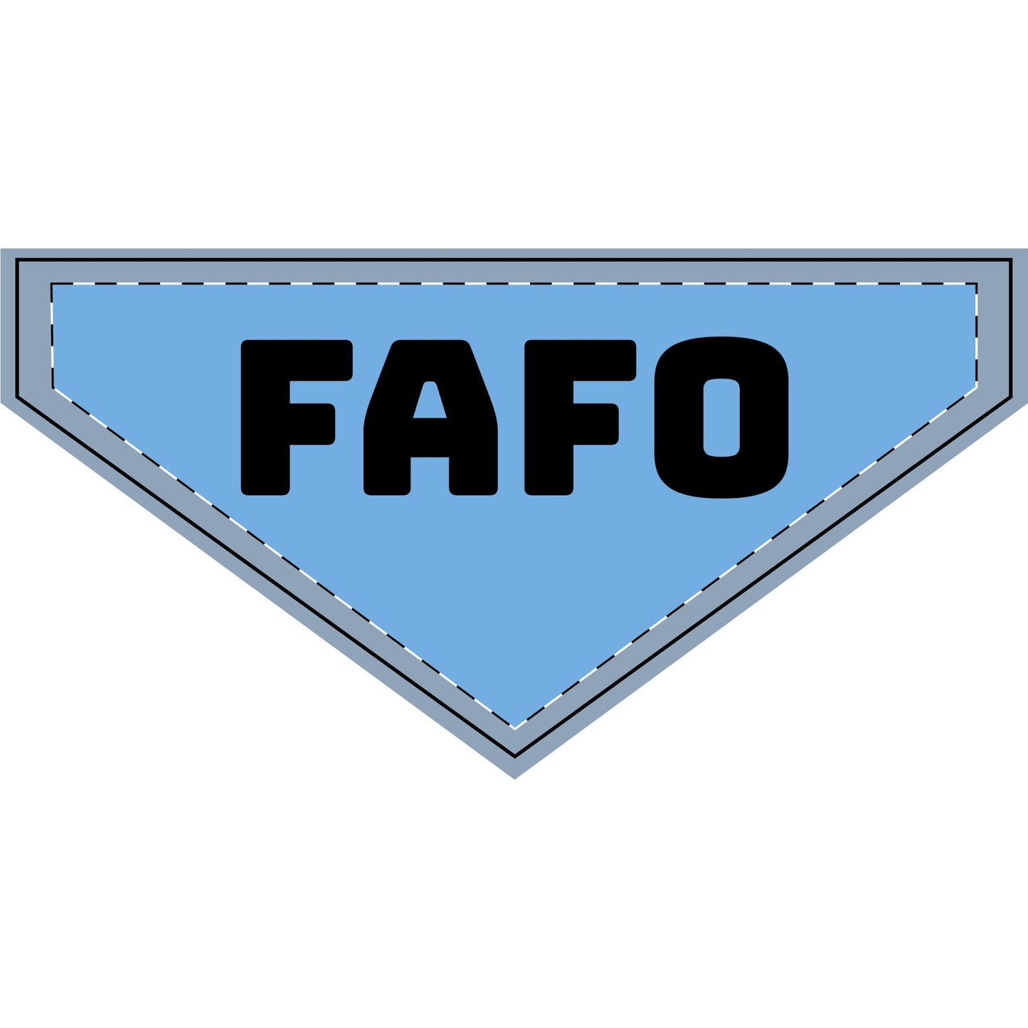 "FAFO" BLUE Clip-on Pet Bandana