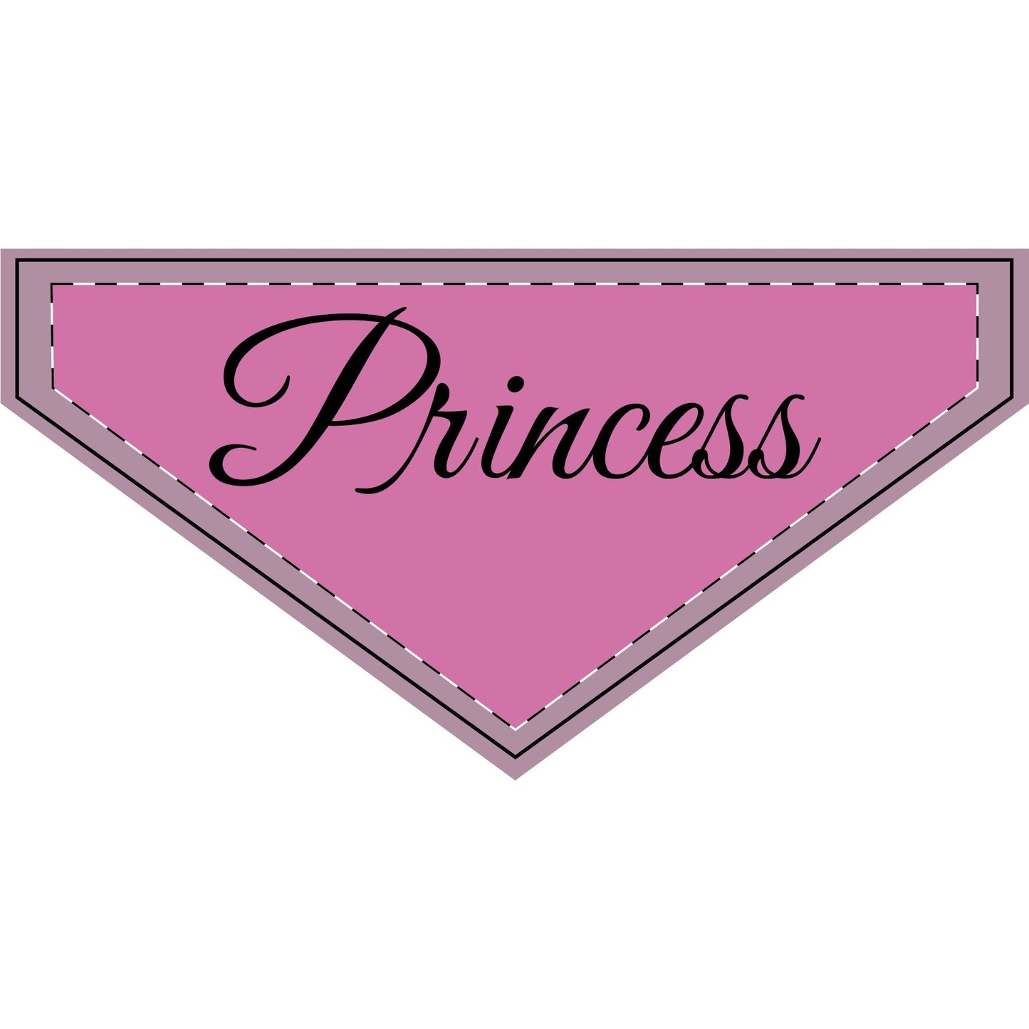 "Princess" PINK Clip-on Pet Bandana