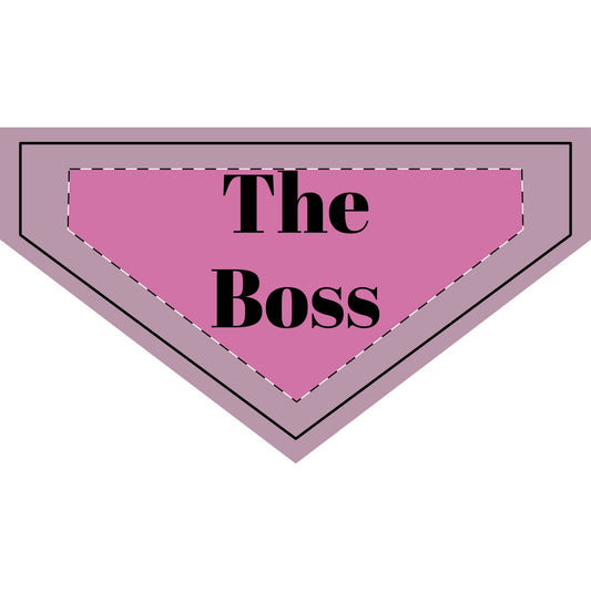 "The Boss" PINK Clip-on Pet Bandana