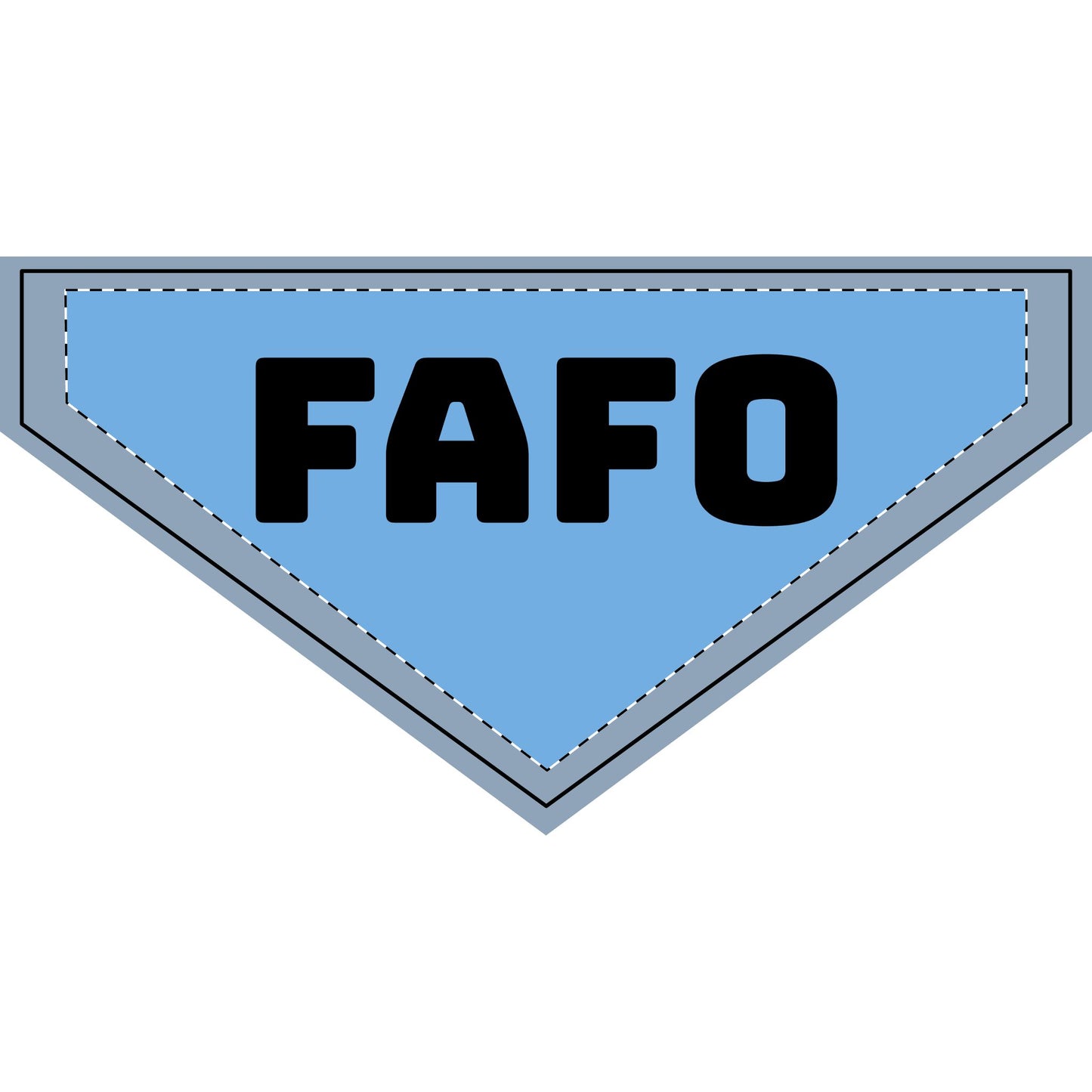 "FAFO" BLUE Clip-on Pet Bandana