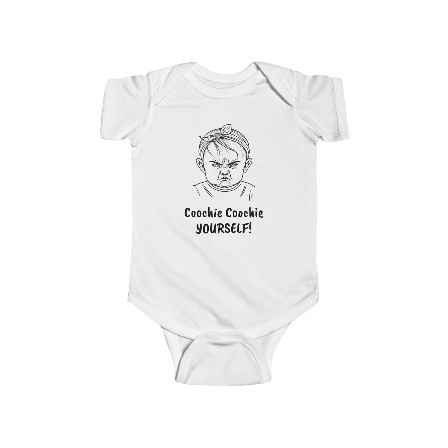 "Coochie" GIRL Infant Fine Jersey Bodysuit