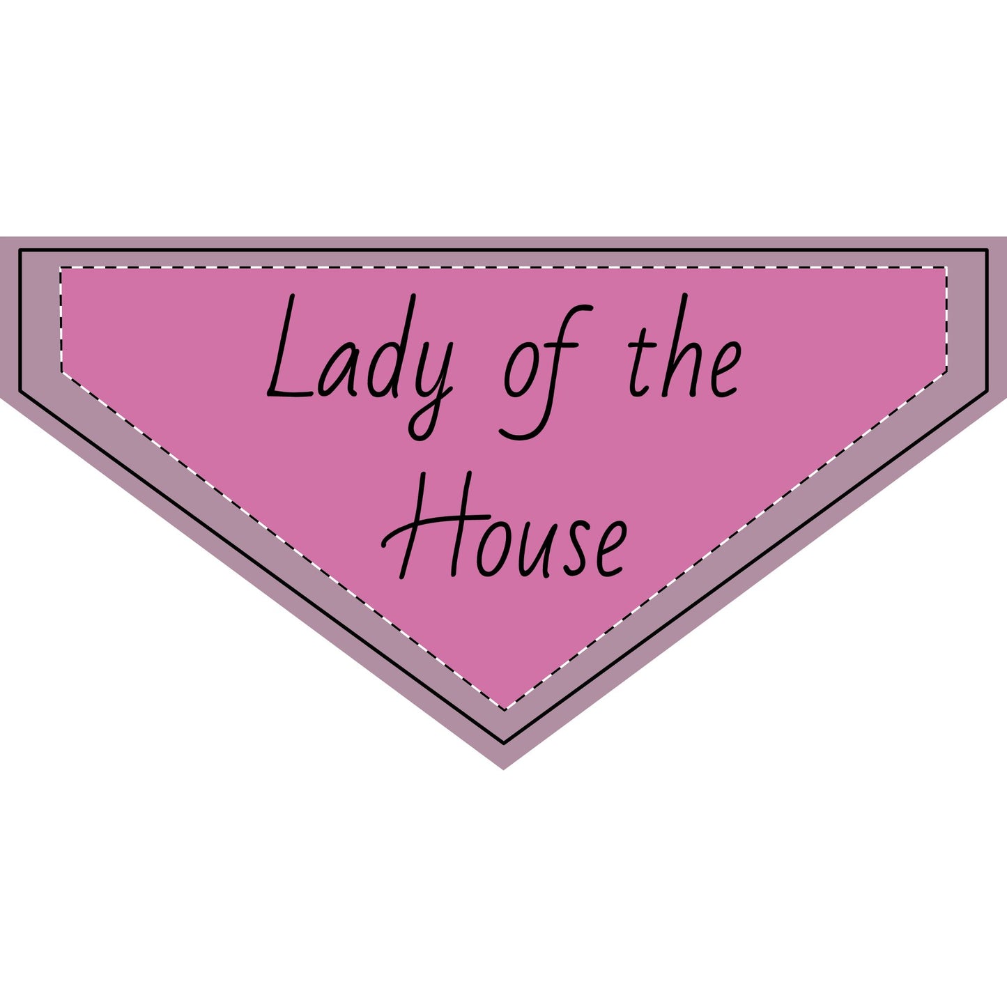 "Lady" PINK Clip-on Pet Bandana